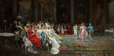 Tanz im Palast von Eugenio Lucas Villaamil