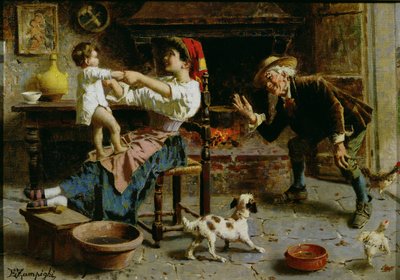 Mutter und Kind von Eugenio Zampighi