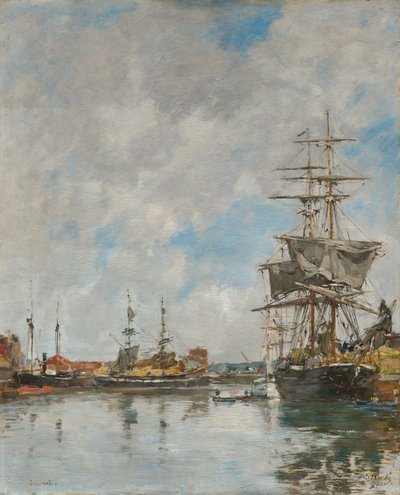 Der Hafen von Deauville von Eugène Boudin