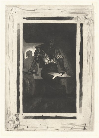 Ein Schmied von Eugène Delacroix