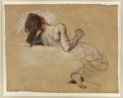 Kauernde Frau von Eugène Delacroix