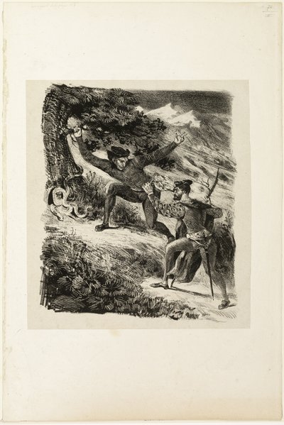 Faust und Mephistopheles im Harz von Eugène Delacroix