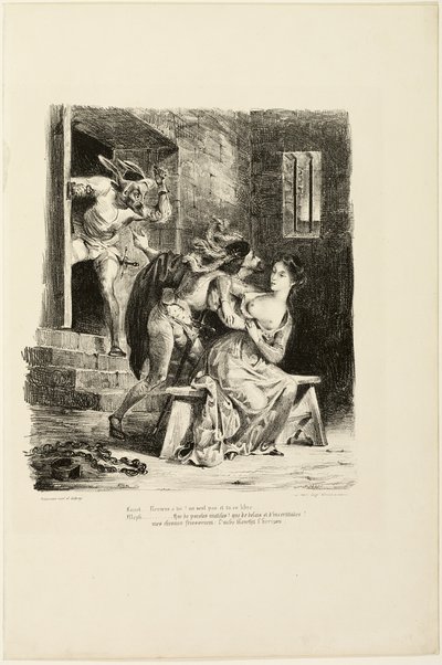 Faust in Marguerites Gefängniszelle, aus Faust von Eugène Delacroix
