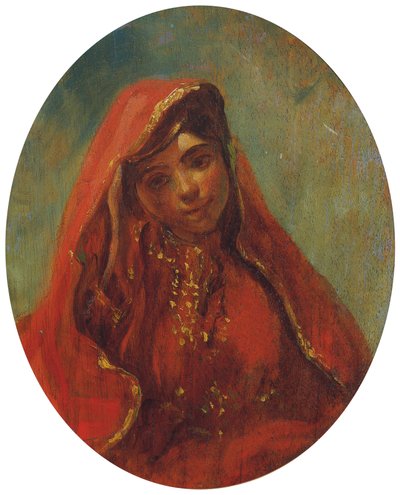 Halbfigur einer Marokkanerin von Eugène Delacroix
