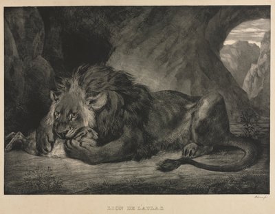 Löwe des Atlasgebirges von Eugène Delacroix