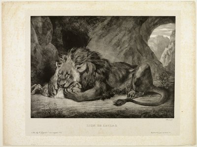 Löwe des Atlasgebirges von Eugène Delacroix