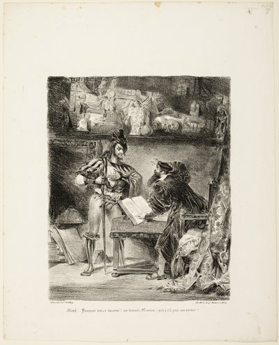 Mephistopheles erscheint Faust von Eugène Delacroix