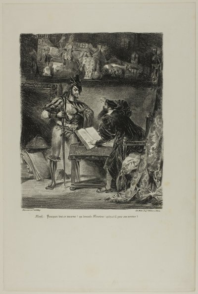 Mephistopheles erscheint Faust, aus Faust von Eugène Delacroix