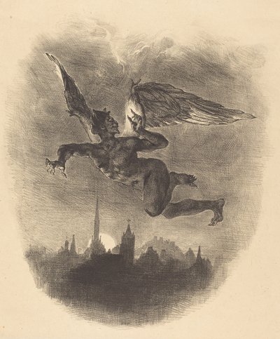 Mephistopheles in der Luft von Eugène Delacroix