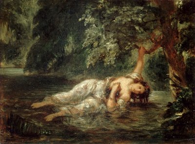 Der Tod von Ophelia, 1853 von Eugène Delacroix