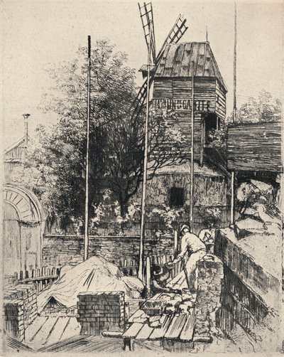 Le Moulin de la Galette, Montmartre von Eugène Delâtre