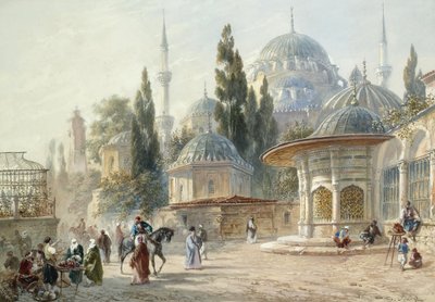 Die Sehzade-Moschee in Konstantinopel von Eugène Napoleon Flandin