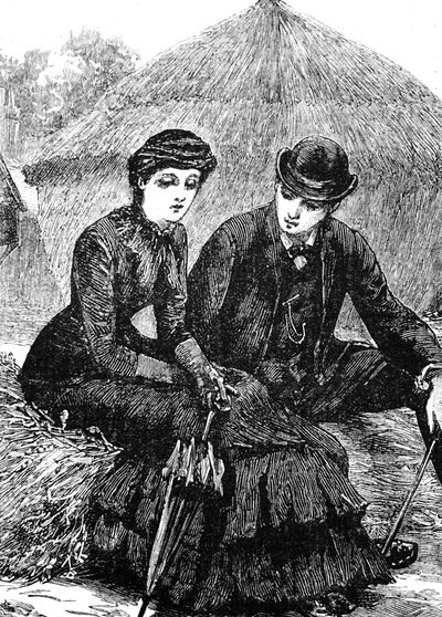 Ein junges Paar sitzt zusammen von Everard Hopkins