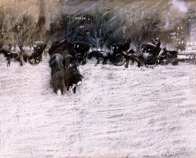 Der Park im Winter von Everett Shinn