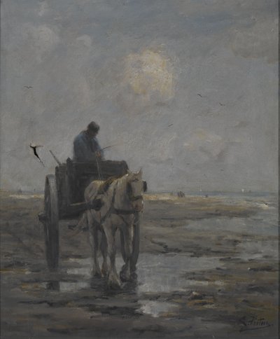 Pferd und Wagen von Evert Pieters
