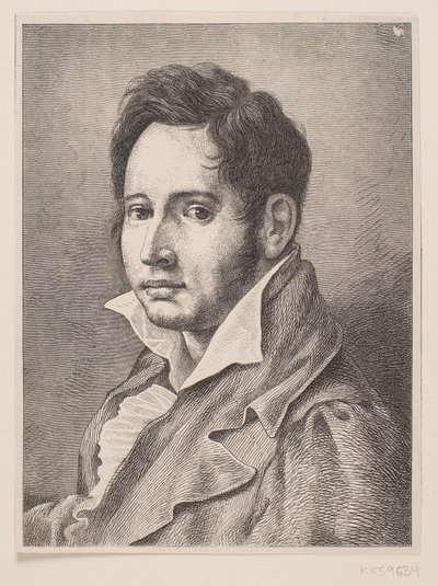 Porträt von Oehlenschläger von F. Hendriksen