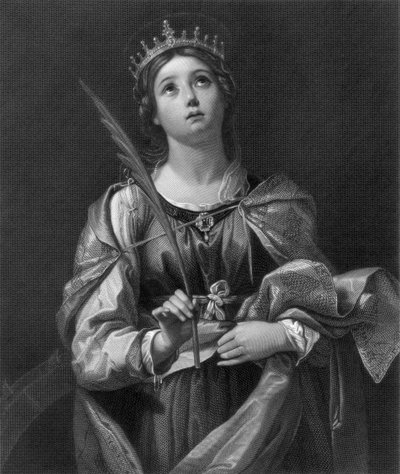 St. Katharina, 19. Jahrhundert von F Knolle