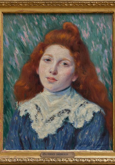 Mädchen mit weißem Kragen von Federigo Zandomeneghi