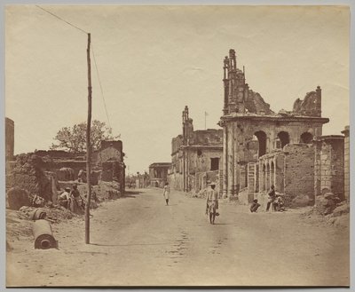 Die Cawnpore-Straße in Lucknow von Felice A. Beato