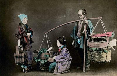Gemüsehändler, Japan, 1882 von Felice Beato