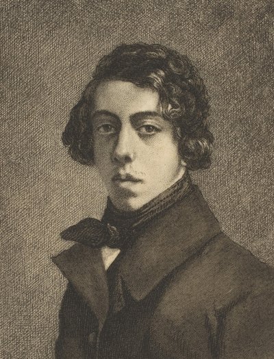 Porträt von Théodore Chassériau von Felix Bracquemond