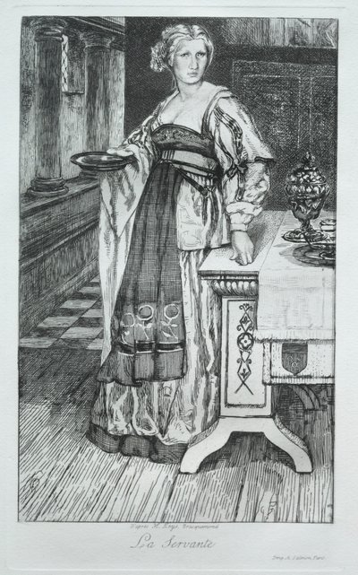 Die Magd, nach H. Leys von Felix Bracquemond