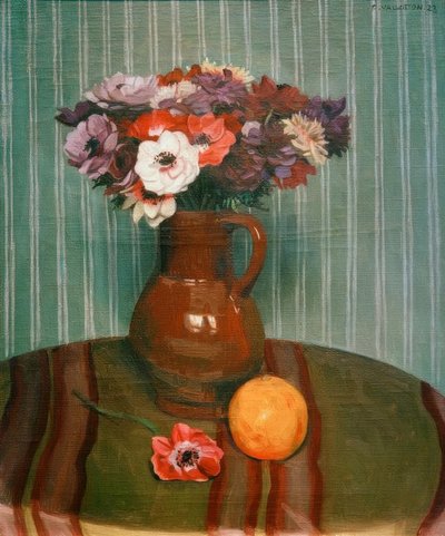 Anemonen und Orange von Felix Edouard Vallotton