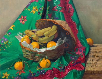Korb mit Mandarinen und Bananen, 1923 von Felix Edouard Vallotton