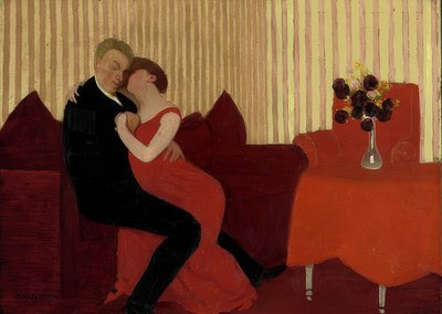 Die Lüge (Le mensonge), 1898 von Felix Edouard Vallotton