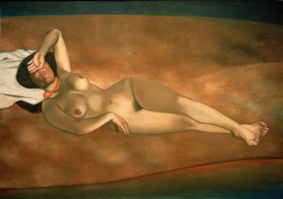 Liegende Frau am Strand von Felix Edouard Vallotton