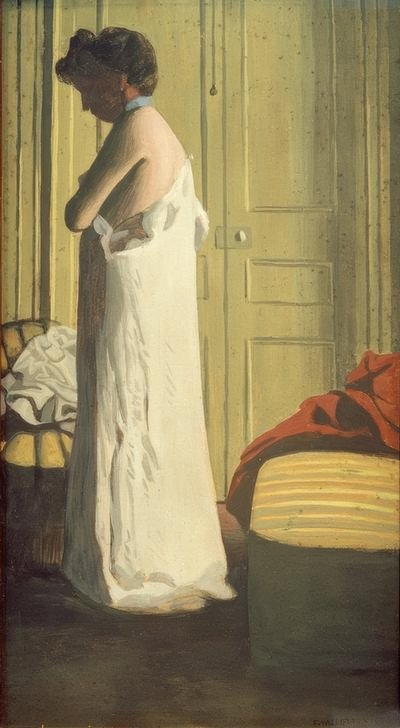 Femme retirant sa chemise von Felix Edouard Vallotton