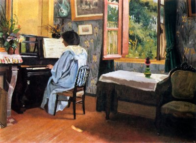 Dame am Klavier, 1904 von Felix Edouard Vallotton