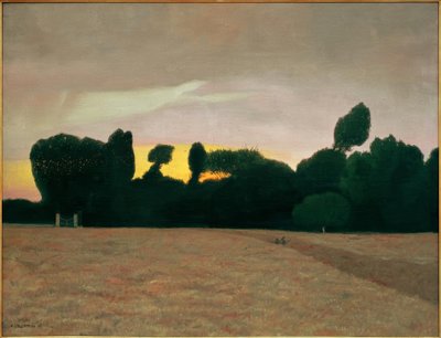 Landschaft in der Normandie, Sonnenuntergang von Felix Edouard Vallotton