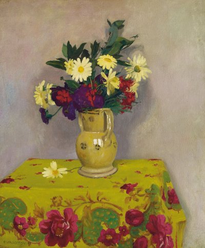 Gelbe Gänseblümchen und verschiedene Blumen, 1911 von Felix Edouard Vallotton