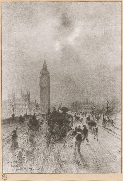 Der Victoria-Uhrturm London von Felix Hilaire Buhot