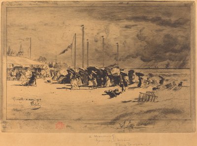 Ein Korn in Trouville (Sturm in Trouville) von Felix Hilaire Buhot