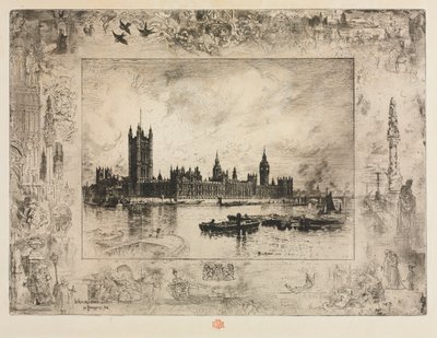 Westminster Place, 1884 von Felix Hilaire Buhot