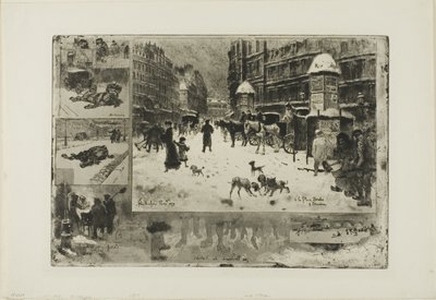 Winter in Paris von Felix Hilaire Buhot