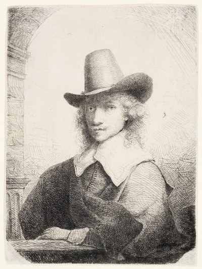Mann mit hohem Hut, ca. 1645-50 von Ferdinand Bol
