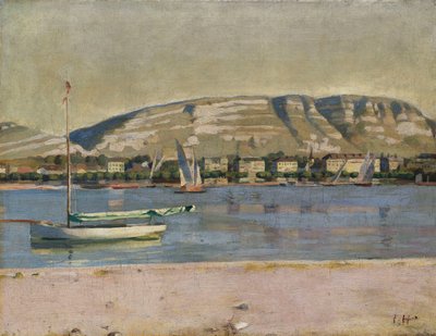 Genfer Hafen und der Saleve, 1878 von Ferdinand Hodler