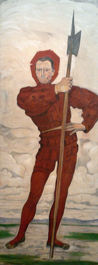Mann mit Hellebarde von Ferdinand Hodler