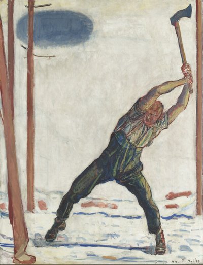 Der Holzfäller, 1910 von Ferdinand Hodler