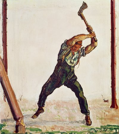 Der Holzfäller, 1910 von Ferdinand Hodler