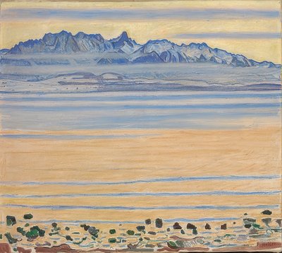 Thunersee mit Stockhornkette von Ferdinand Hodler