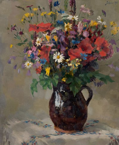 Wiesenblumen in Krug von Ferdinand Matthias Zerlacher