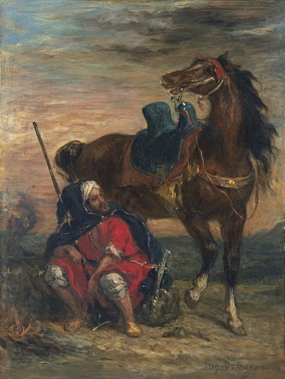 Arabischer Reiter von Ferdinand Victor Eugene Delacroix