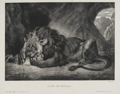 Atlaslöwe, 1829 von Ferdinand Victor Eugene Delacroix