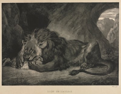 Atlaslöwe, 1829 von Ferdinand Victor Eugene Delacroix