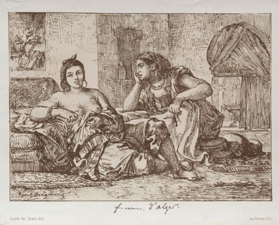 Frauen von Algier, 1833 von Ferdinand Victor Eugene Delacroix