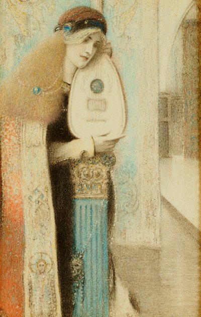 Ein Musiker, ca. 1899 von Fernand Khnopff